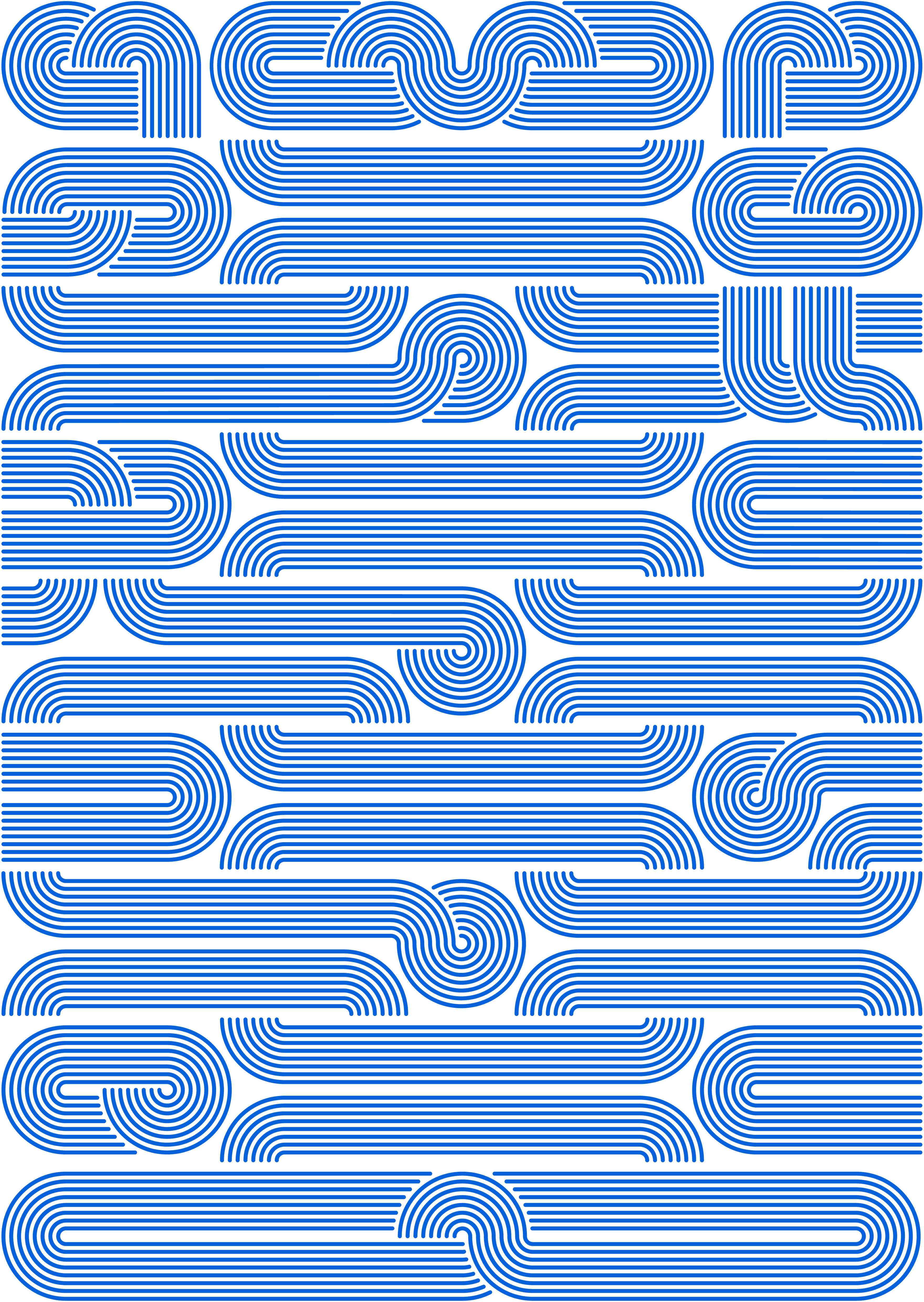 Love Taupō Puna pattern in blue