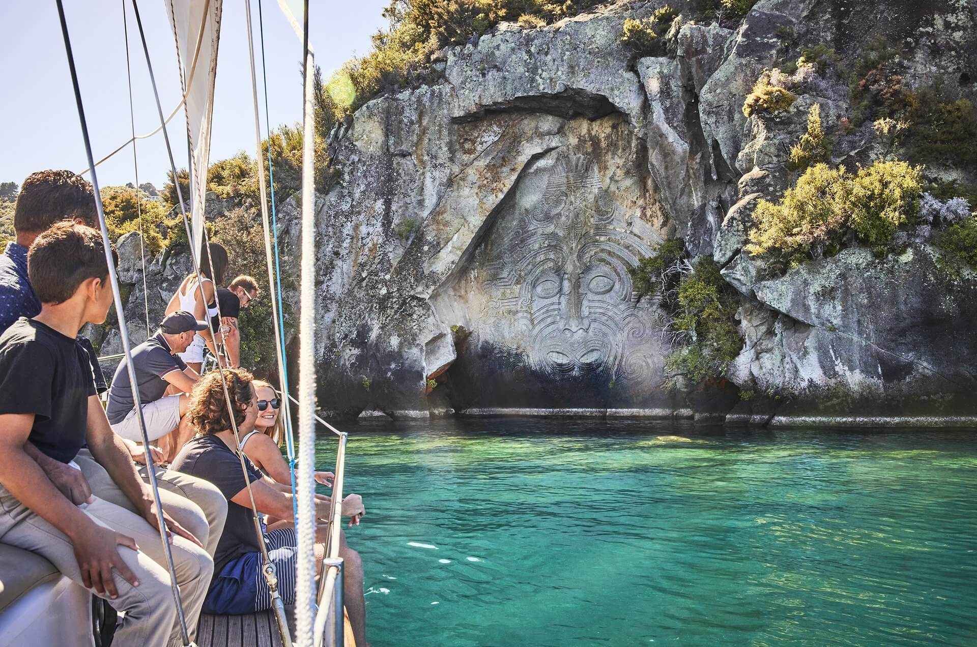2505_img_taupo_town_kindered_spirit_scenic_mine_bay_rock_carvings_family_friendly_boat_cruise_water_activity